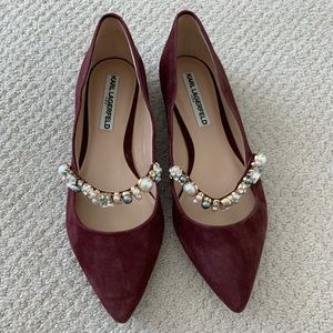 Karl Lagerfeld Rhinestone Flats size 8